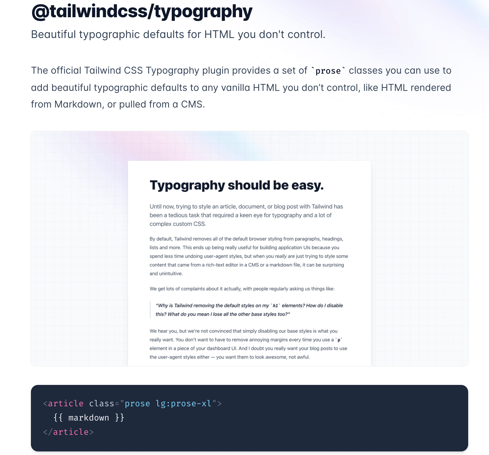 tailwind-css-typography